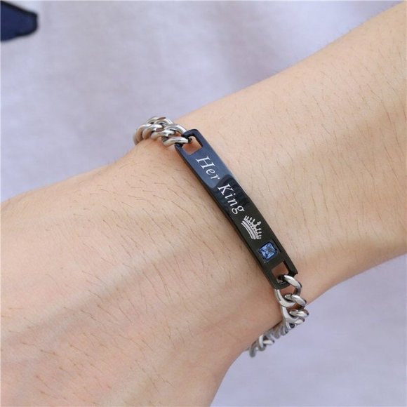 Her King His Queen Couple Bracelets - Picture 4 of 9
